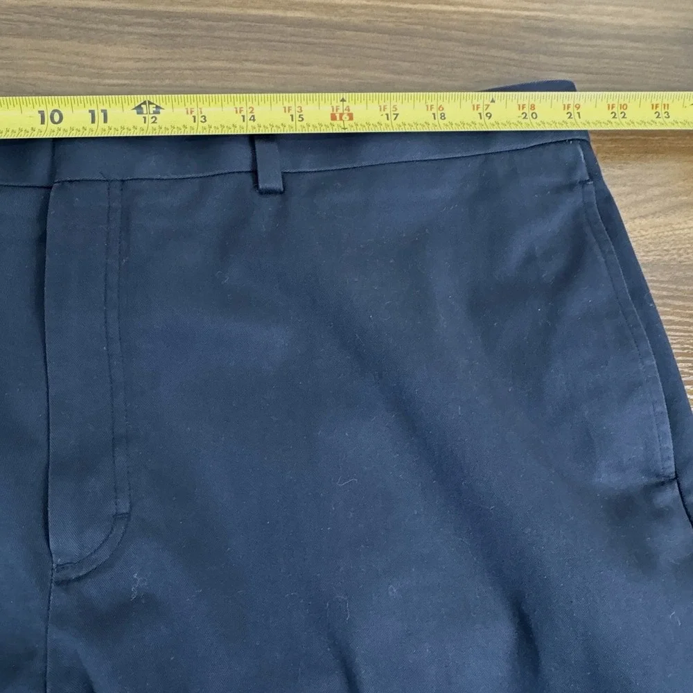 LL Bean Natural Fit Mens Navy Blue Cotton Dress Pants Size 42‎ x 28.5